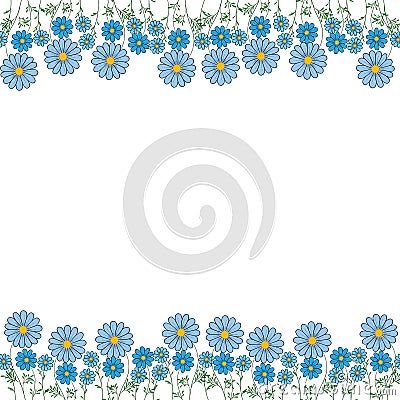 Blue daisy illustration Cartoon Illustration