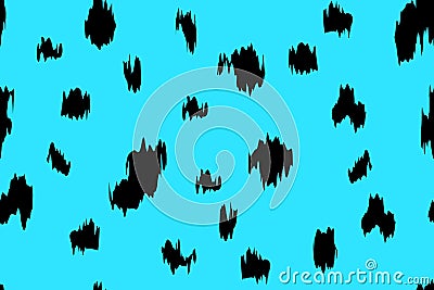Blue dalmatian fur abstract simple seamless pattern Vector Illustration