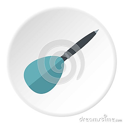 Blue dart arrow icon circle Vector Illustration