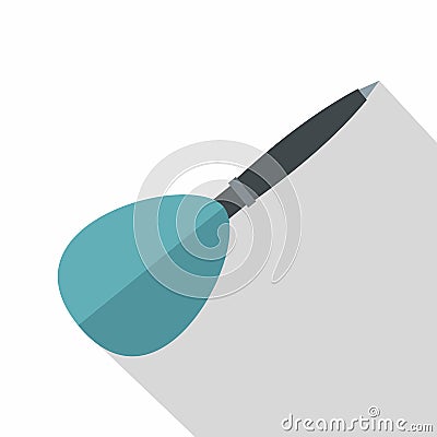 Blue dart arrow icon, flat style Vector Illustration