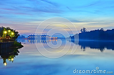 Blue Dawn Sunrise Stock Photo