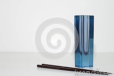 Blue deco vase Stock Photo