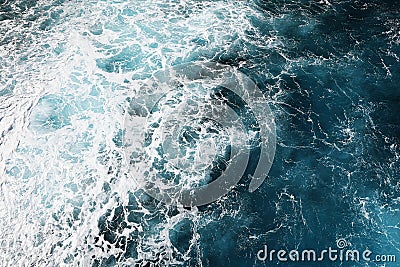 Blue deep sea texture of the surface level Stock Photo