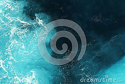 Blue deep sea water Stock Photo