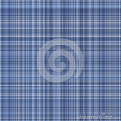 Blue denim texture seamless pattern woven plaid. Jeans color fabric textile. Vector dyed cotton melange gingham all over print Stock Photo