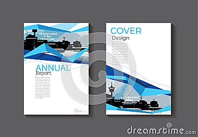 blue design modern cover abstract Brochure cover book template,annual report, magazine and flyer layout Vector a4 Vector Illustration