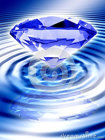 Blue diamond Stock Photo
