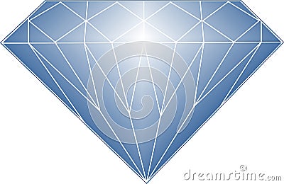 Blue Diamond Vector Illustration