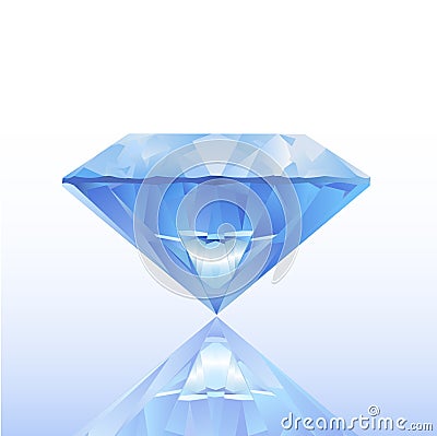 Blue diamond illustration Vector Illustration