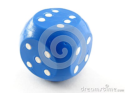 Blue dice Stock Photo