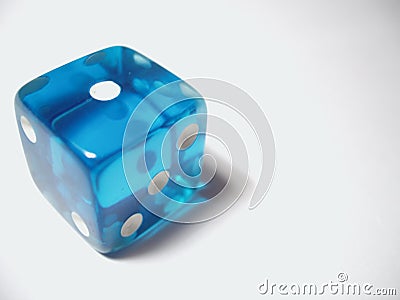 Blue Die Stock Photo