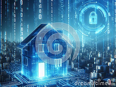 Blue digital binary data earth computer screen background - technology Stock Photo