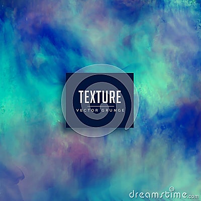 Blue dirty grunge texture background made with watercolor Vector Illustration