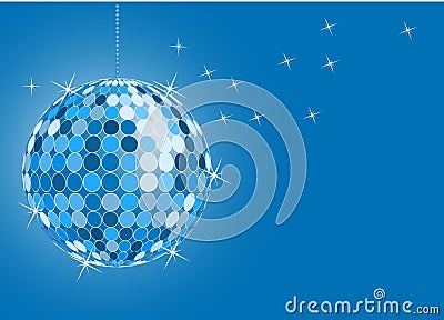 Blue disco ball Stock Photo