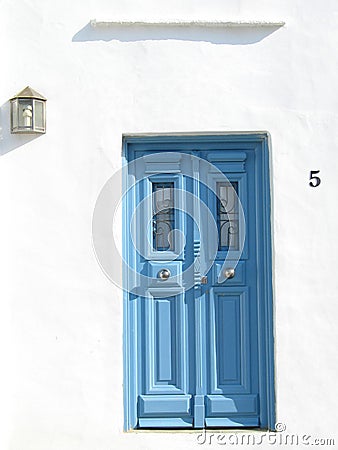 Blue Door Stock Photo