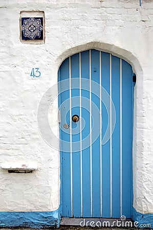 Blue door Stock Photo