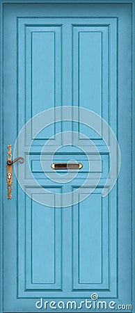 Blue Door - With Letter Box Royalty Free Stock Images - Image: 2148909