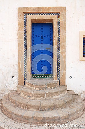 Blue door in Rabat Stock Photo