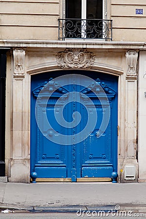 Blue double doors Stock Photo