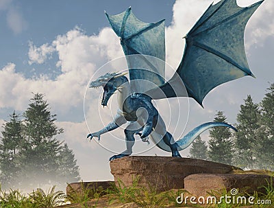 Blue Dragon Stock Photo