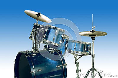 Blue Drums Stock Photo