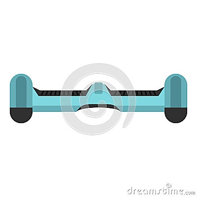 Blue dual wheel self balancing skateboard icon Vector Illustration