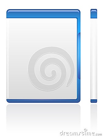 Blue DVD Case EPS Vector Illustration