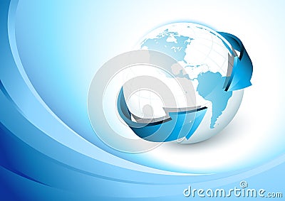 Blue earth Vector Illustration