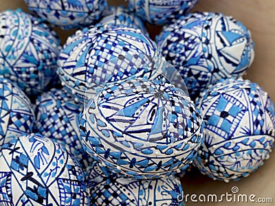 Blue easter eggs Stock Photo