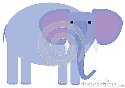 Blue elephant Vector Illustration