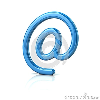 Blue email icon Cartoon Illustration