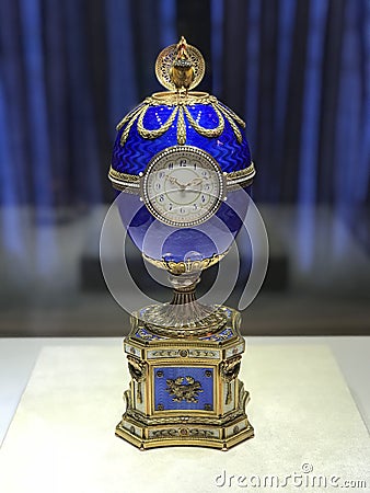 Faberge egg in Faberge museum in st Petersburg, Russia Editorial Stock Photo