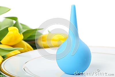 Blue enema Stock Photo