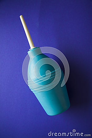 Blue enema Stock Photo