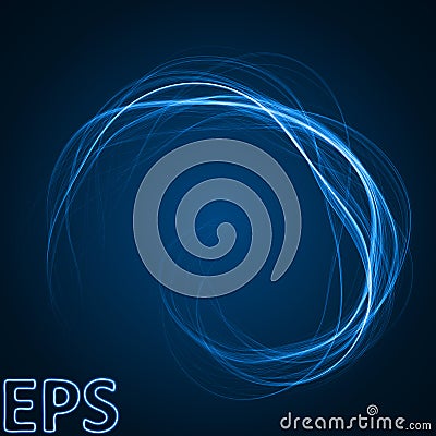 Blue energy lines. Vector Illustration