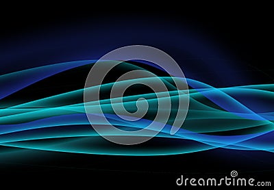 Blue Energy Waves Stock Photo