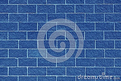 blue evening block brick wall dusk warehouse factory alley building night shadows Stock Photo