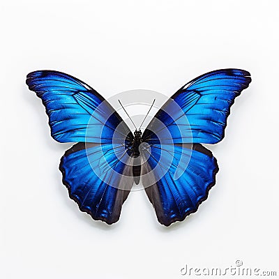 Blue exotic butterfly Stock Photo