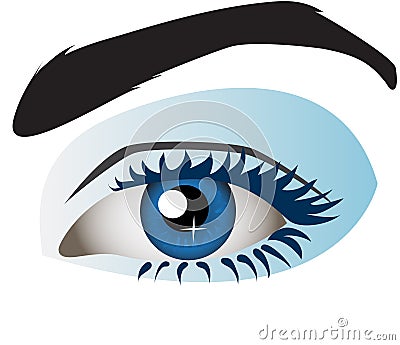 Blue eye Vector Illustration