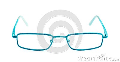 Blue eye glasses Stock Photo