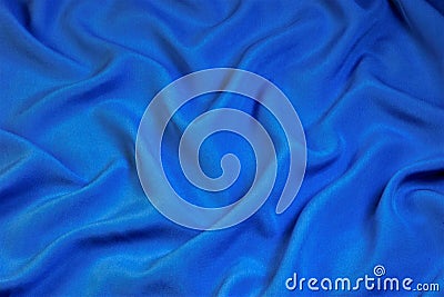 Blue fabric abstract background for design and creativity. Folds of fabric form a natural unique creative, abstract pattern, Stock Photo