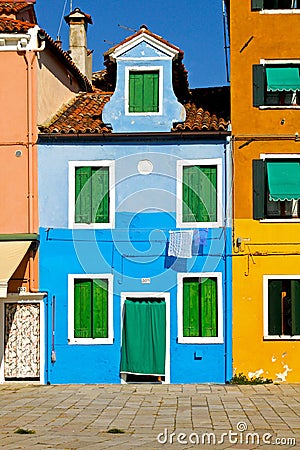 Blue facade Stock Photo