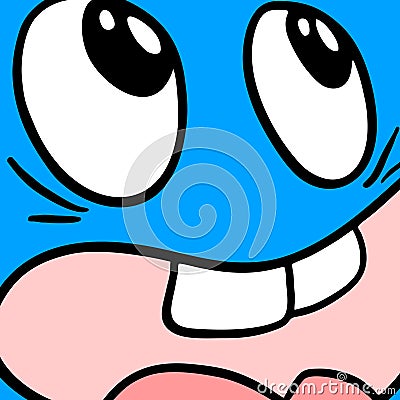 Blue face Vector Illustration