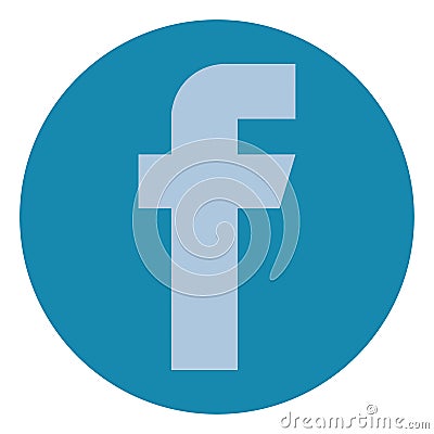 Blue facebook sign, icon Vector Illustration