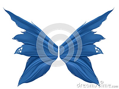 Blue Faery Wings Stock Photo