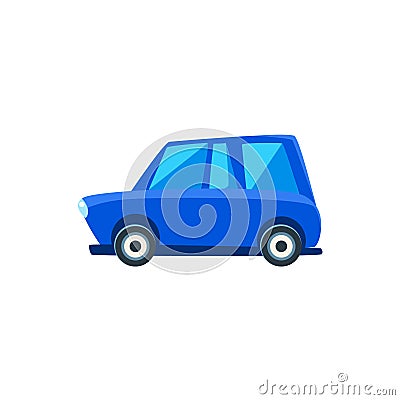 Blue Family Toy Cute Car Icon Vector Illustration