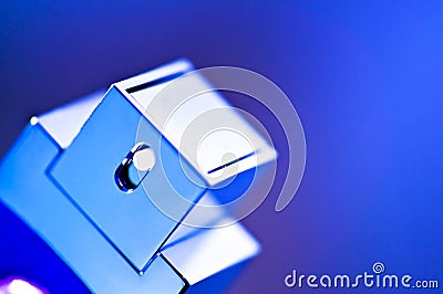 Blue fashion parfume bottle Stock Photo