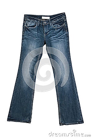 Blue female jeans isolated Stock Photo