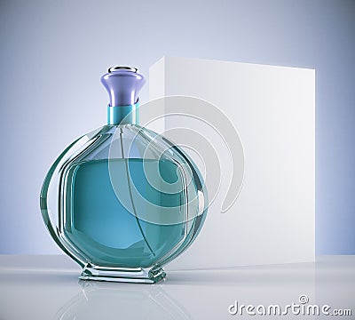 Blue female perfume Stock Photo