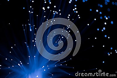 Blue fiber optic Stock Photo